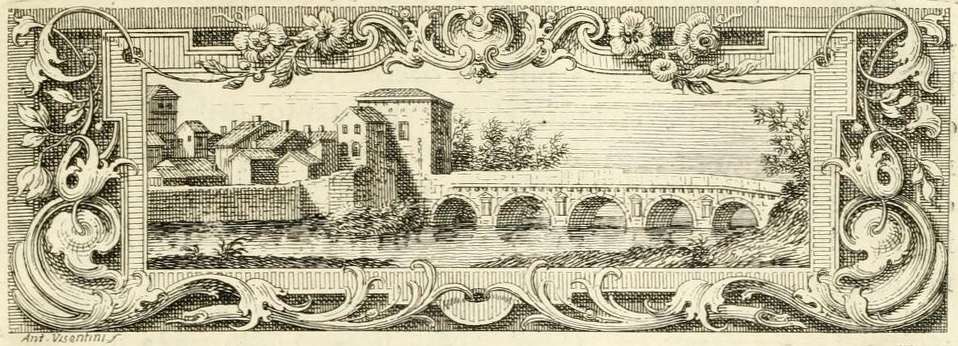 Il ponte d’Augusto e di Tiberio a Rimini, incisione